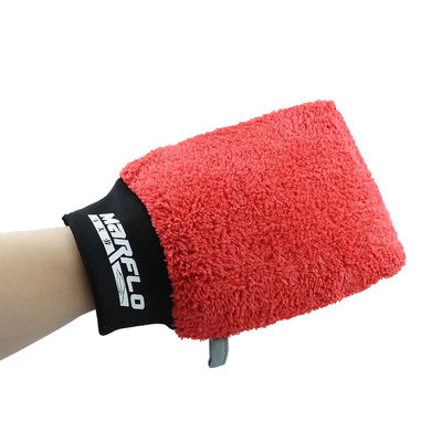 Czerwone mikrofibry z drobiazgami gliny Mitt Clay Mitts dla samochodów z opakowaniem Pp Box